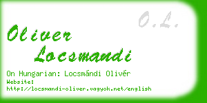oliver locsmandi business card